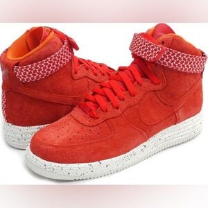 Nike Air Lunar Force 1 Hi SP Undefeated Shoe | Color: University Red | PRELOVED!